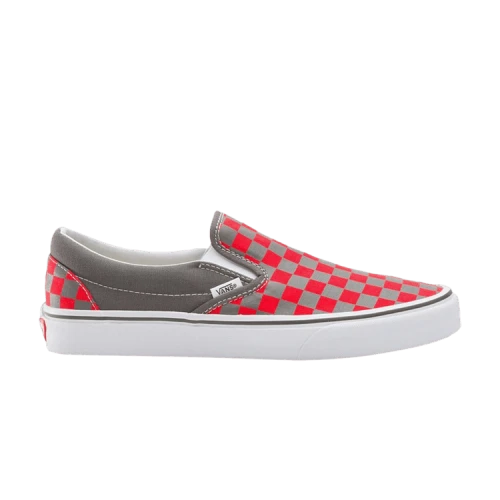 Vans Classic Slip-On 'Checkerboard - Charcoal Fiery Red'