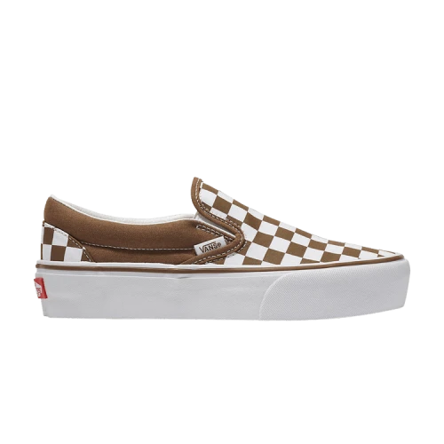 Vans Classic Slip-On Platform 'Checkerboard - Sepia'