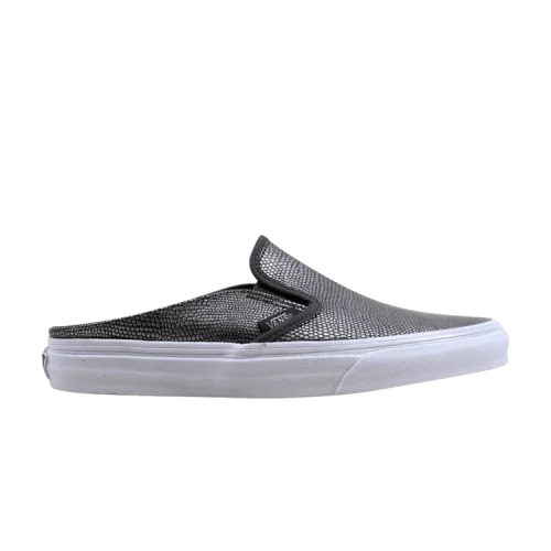 Vans Classic Slip On Mule Embossed Leather Grey