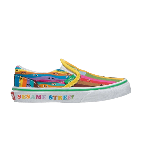 Vans Sesame Street x Classic Slip-On Kids 'Rainbow Stripes'