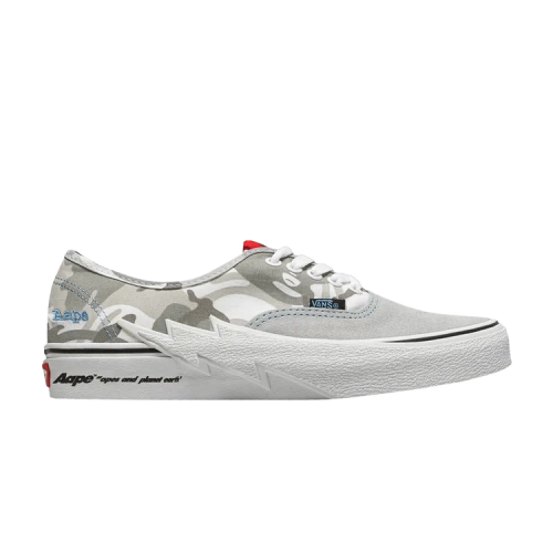 Vans X Aape Authentic Bolt Sneakers 'Grey Blue'