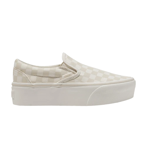 Vans Classic Slip-On Stackform 'Checkerboard - Turtledove Beige'