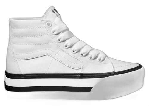 Vans Sk8-Hi Tapered Stackform White Black (Women's)