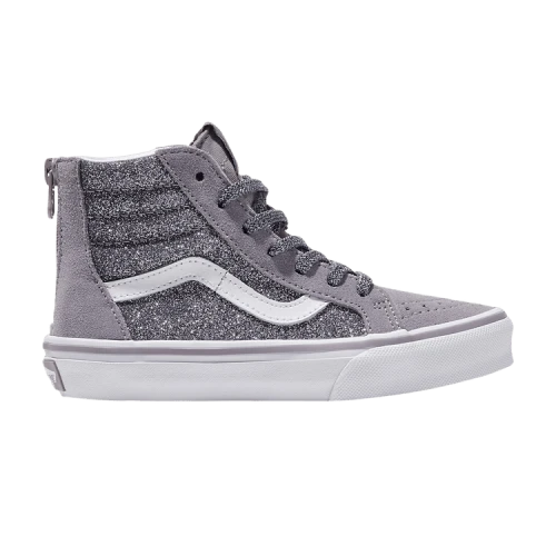 Vans Sk8-Hi Zip Kids 'Glitter - Gunmetal Grey'
