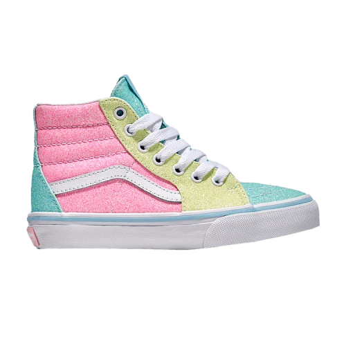 Vans Sk8-Hi Kids 'Pastel Pink Yellow Blue Glitter'