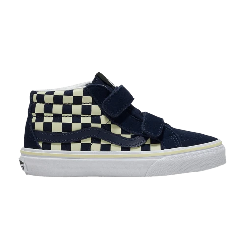 Vans Sk8-Mid Reissue V Kids 'Checkered - Glow Summer Nights Navy'