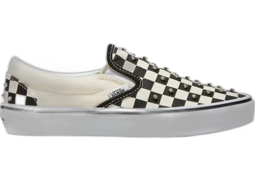 Vans Classic Slip-On Checkerboard Rhinestone Black White