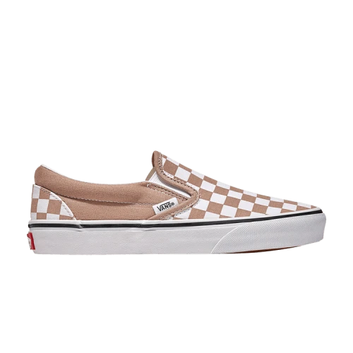 Vans Classic Slip-On Checkerboard Warm Taupe Brown White