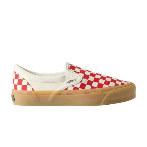 Vans Lx Classic Slip On 98 'Beige Racing Red Chekerboard'