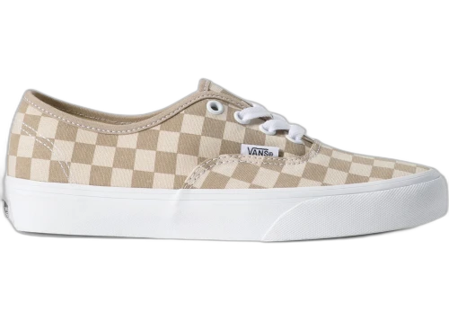 Vans Authentic Checkerboard Aluminum Grey Oatmeal Beige