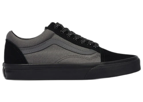 Vans Old Skool Logo Pop Grey Reflective Silver Black (GS)