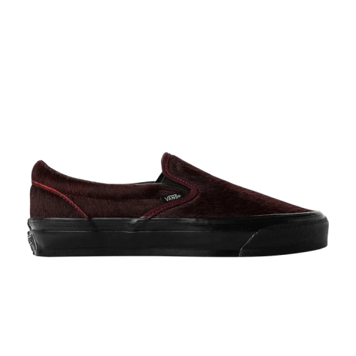 Vans Classic Slip-On 98 LX Pony Hair Burgundy Black