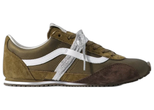 Vans Premium Super Lowpro Trainer Olive Green White
