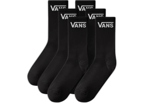 Vans Classic Half Crew Socks (6 Pack) Black