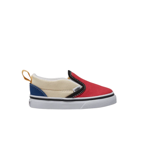 Vans Classic Slip-On V Toddler 'Color Block - Red Blue'