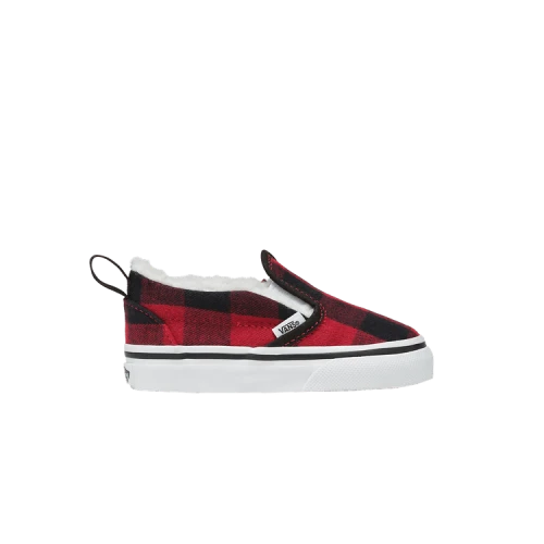 Vans Slip-On V Toddler 'Plaid - Red'