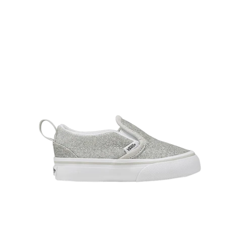Vans Slip-On V Toddler 'Glitter - Silver'