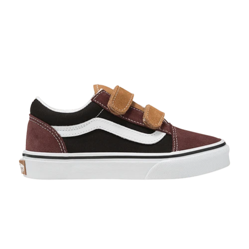 Vans Slip-On V Kids 'Color Block - Black Brown'