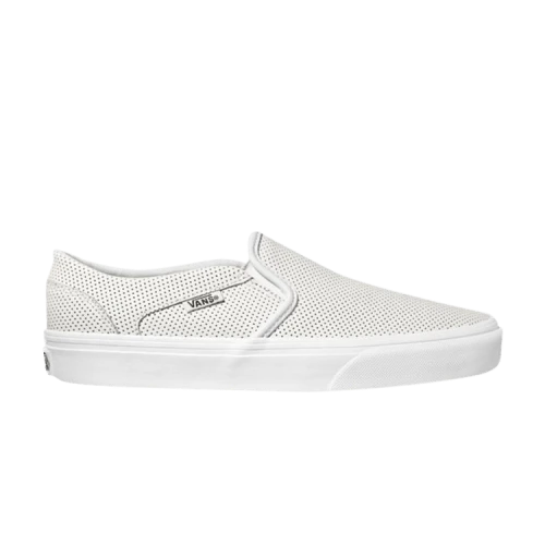 Vans Asher 'Perf Leather - White' (Women's)