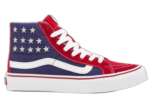 Vans Sk8-Hi Slim Studded Stars Red Blue
