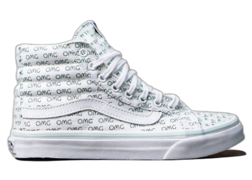 Vans Sk8-Hi Slim Sayings OMG White (Women's)