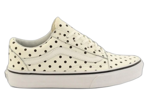 Vans Old Skool Leather White Polka Dot (Women's)