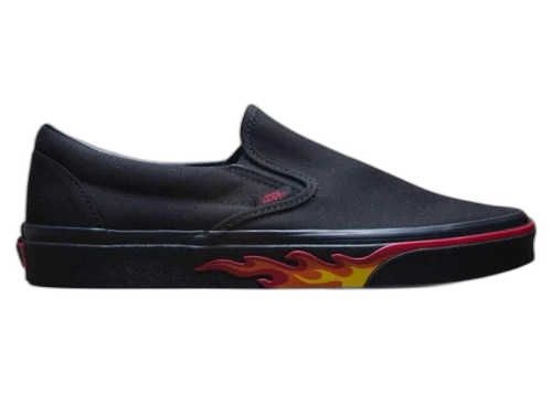 Vans Classic Slip-On Black Flame Wall