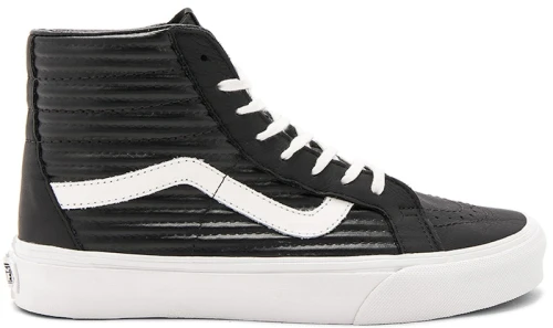 Vans Sk8-Hi Moto Leather Black White (Women's)
