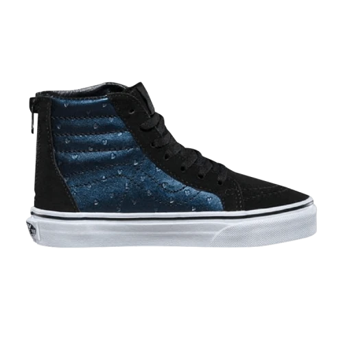Vans Sk8-Hi Zip Kids 'Metallic Hearts - Emboss Black'