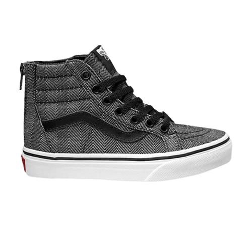 Vans Sk8-Hi Zip Kids 'Oversized Herringbone - Black'