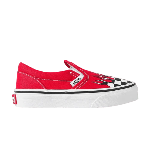 Vans Classic Slip-On Kids 'Checker Flame - Racing Red'
