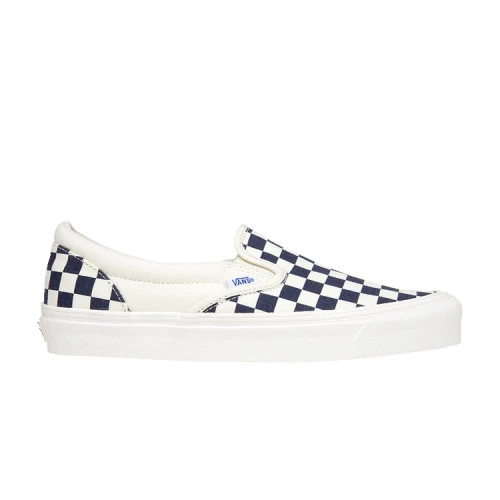 Vans OG Classic Slip-On LX 'Navy Checkerboard'