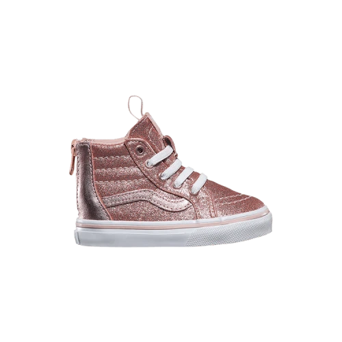 Vans Sk8-Hi Zip Toddler 'Glitter Metallic Blush'