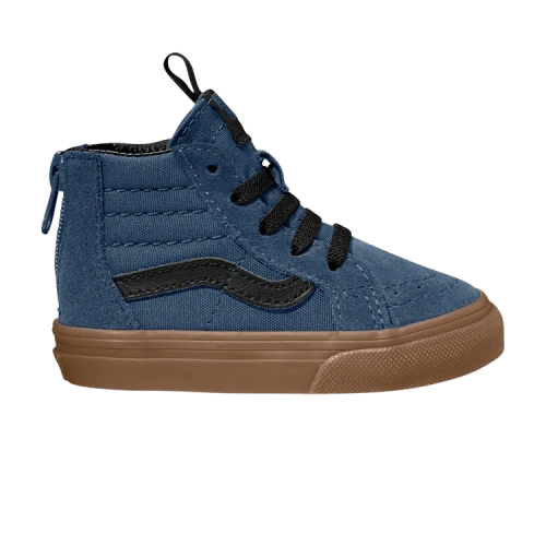 Vans Sk8-Hi Zip Toddler 'Gum Outsole - Dark Denim'