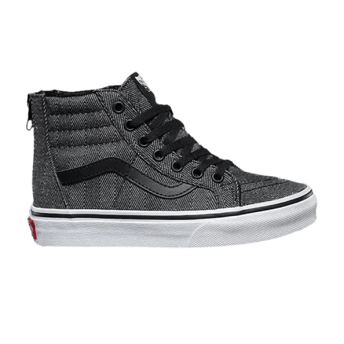 Vans Sk8-Hi Zip Toddler 'Oversized Herringbone - Black'