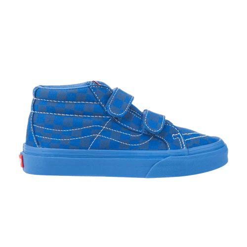 Vans Sk8-Mid Reissue V Kids 'Mono Checkerboard - Blue'
