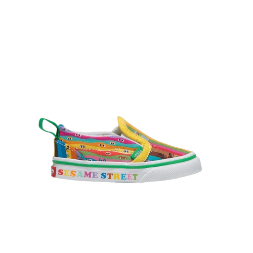 Vans Sesame Street x Slip-On V Toddler 'Rainbow Stripes'
