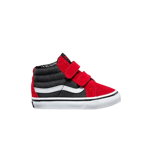 Vans Sk8-Mid Reissue V Toddler 'Racing Red Black Denim'