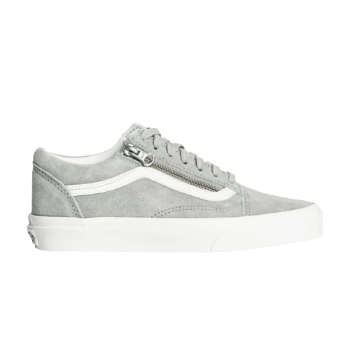 Vans Unisex Old Skool Zip Low-Top Sneakers Grey 'Gray White'