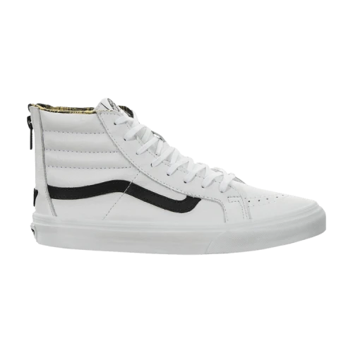 Vans Sk8-Hi Slim Zip Flannel White Black (Women's)