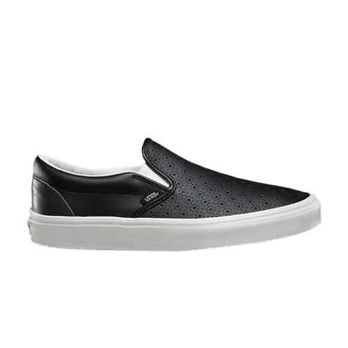 Vans Classic Slip On Leather Perforated Black