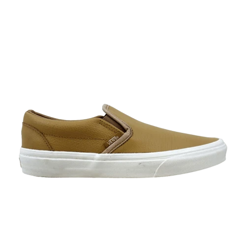 Vans Classic Slip On Embossed Leather Tan