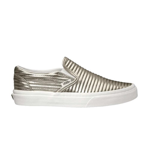 Vans Classic Slip-On 'Moto Leather - Metallic Silver'