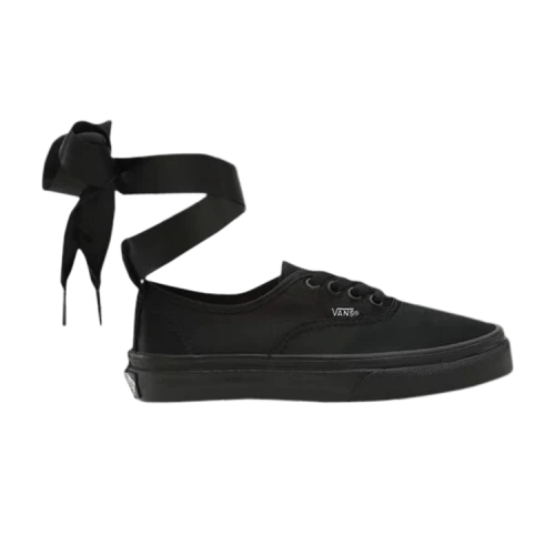 Vans Authentic Elastic Lace Kids 'Satin Lace - Black'