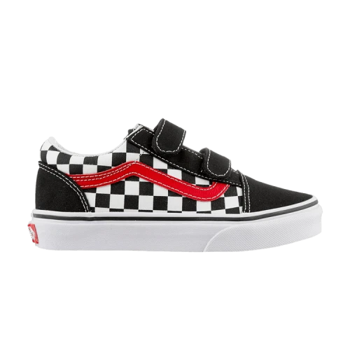 Vans Old Skool V Kids 'Checkerboard - Black Red'