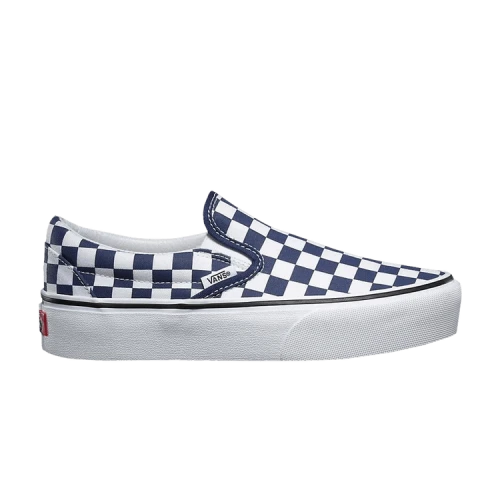Vans Classic Slip-On Platform 'Checkerboard - Medieval Blue'