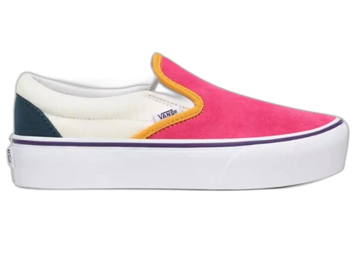 Vans Mini Cord Classic Slip-On Platform Multi Pink (Women's)