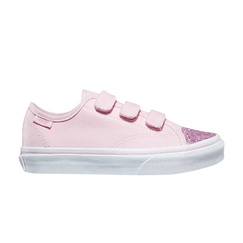 Vans Style 23 V Kids 'Glitter Toe - Chalk Pink'