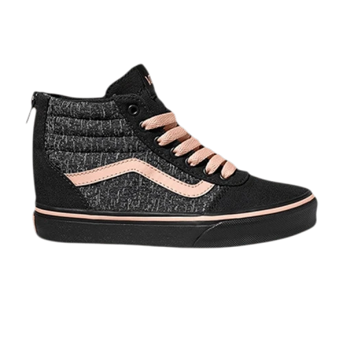 Vans Ward High Zip Kids 'Menswear - Black Rose Cloud'