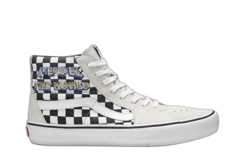 Vans Supreme x Sk8 Hi 'Fuck The World - White'